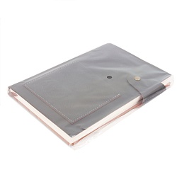 ежедневник а5 недатиров.  96л обложка кож.зам. серая