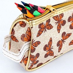 пенал мягкий тубус "darvish" цвет ассорти "бабочки"