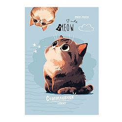 Блокнот А7  48л "Кот-пушистик-1" на склейке