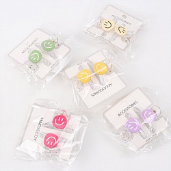 заколка-краб для волос 2шт в наборе смайлик