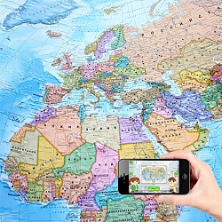 карта мира полит. интерактивная 1:25м (в пластик. тубусе)
