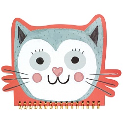 Блокнот 15*18см 50л  на спирали "Котик"