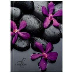 ежедневник недатированный  а5  80л "цветы на камнях" 7бц