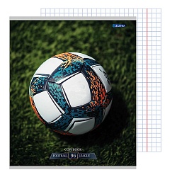 тетрадь  96л кл. "разные футбольные мячи-1" обложка цветная мелованная, лен