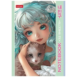 Блокнот А6  32л "Милый друг " на скрепке Хатбер