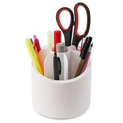 органайзер настольный пластиковый вращающийся 6 отделений  белый