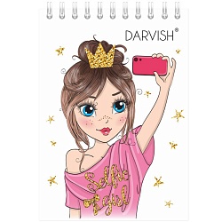 Блокнот 10*14см  60л  "для девочек" на гребне