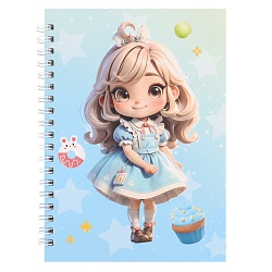 Блокнот 13*18см 48л на спирали в клетку "Девочка"