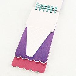 Блокнот  9*22см 180л "Мороженое" на спирали пайетки