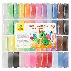 лёгкий пластилин  25 цветов  "мульти-пульти" 48шт