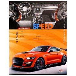 тетрадь  12л косая линия цв. обл "стремительные автомобили"