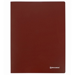 папка  40 файлов "brauberg" красная 0,6мм