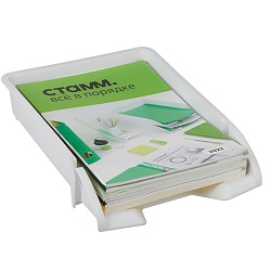 лоток горизонтальный лидер белый стамм