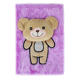 Блокнот A5  64л с пушистой объемной обложкой "Зверюшки"