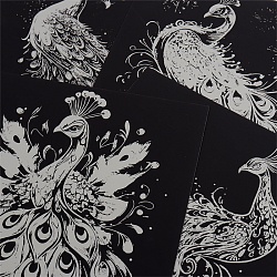 гравюра павлины