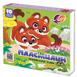 пластилин 10цв. "zoo" 150г луч