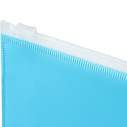 папка-конверт на молнии а4 180мкм, цвет голубой