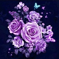 Набор для творчества "Рисование по номерам" 40*40см  Фиолетовые розы