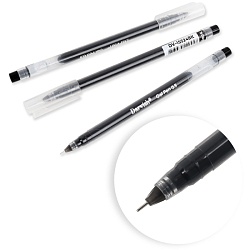 ручка гелевая чёрная корпус прозрачный