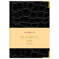 ежедневник недатированный  а6 152л grand croco чёрный обложка искусств. кожа, золотой срез