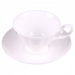 чайная пара 170мл  (чашка+блюдце) белая
