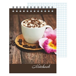 Блокнот 10*14см  60л  "Кофе" на гребне