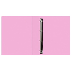 папка с 4-мя кольцами 40мм 500мкм пастель розовая