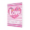 двойная мини-открытка "love" (валентинка)
