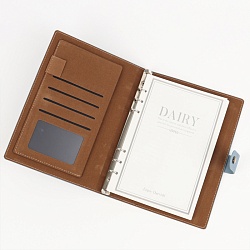 ежедневник а5 недатиров. 100л обложка кож.зам. на кольцах  с магнитной кнопкой