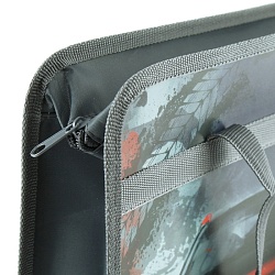 папка детская с ручками а4 пласт. с рисунком на молнии  красочное авто