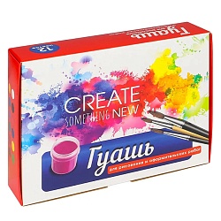 гуашь 12цв. по 20мл create 