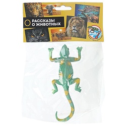 игрушка-тянучки ящерица термо 15 см. 