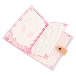 Блокнот 10,5*14,8 см 80л с обложкой ПВХ "Котик" на кнопке