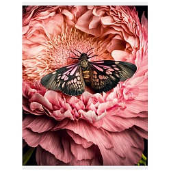 тетрадь  а4  60л кл.  розовый пион  обложка глянцевая ламинация