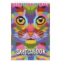 Скетчбук  А5  40л. "Цветной кот" мат.лам, на гребне