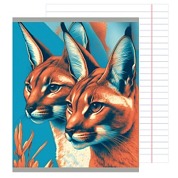 тетрадь  96л лин. "дикая природа" обл. мел. картон глянцевое ламинирование