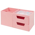 Органайзер настольный пластиковый 5 отделений розовый