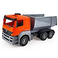 Самосвал Мерседес "Axor" (3-х осный 24,5 см. Оранж.)