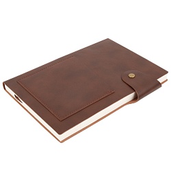 ежедневник а5 недатиров.  96л обложка кож.зам. коричневая