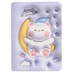 Блокнот 13*18см 80л обложка кожзам "Мишка" клетка