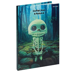 книжка записная  а6  64л "лесная прогулка" 7бц, глянц.лам., лён