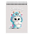 Блокнот А7 40л "Cute Kitty.1" на гребне