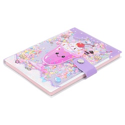 Блокнот 10,5*14,8см 80л на кнопке в клетку "Коктель"