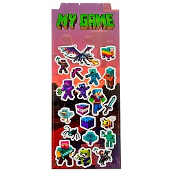 наклейки лазерные my game 10*22 см, в ассортименте