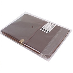 ежедневник а5 недатиров.  96л обложка кож.зам. на кольцах с резинкой коричневая