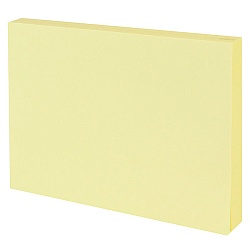 бумага для заметок с клеевым краем 101*76мм 100л жёлтая