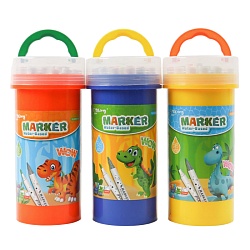 фломастеры 24цв  двухсторонние на водной основе