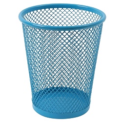 стакан металлический для  канцелярских принадлежностей голубой (конус)