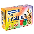 Гуашь  6цв. "Brauberg" по 20мл