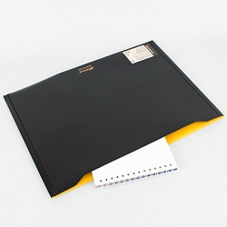 папка-конверт на кнопке а4 blackc с дополнительным карманом